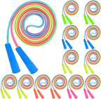 Kids Jump Rope, Colorful Gradient Nylon Skipping Ropes for Children, 7.55FT Adjustable Length, Plastic Handles, Lightweight Jumping Ropes for Schools, Events, and Family Fun