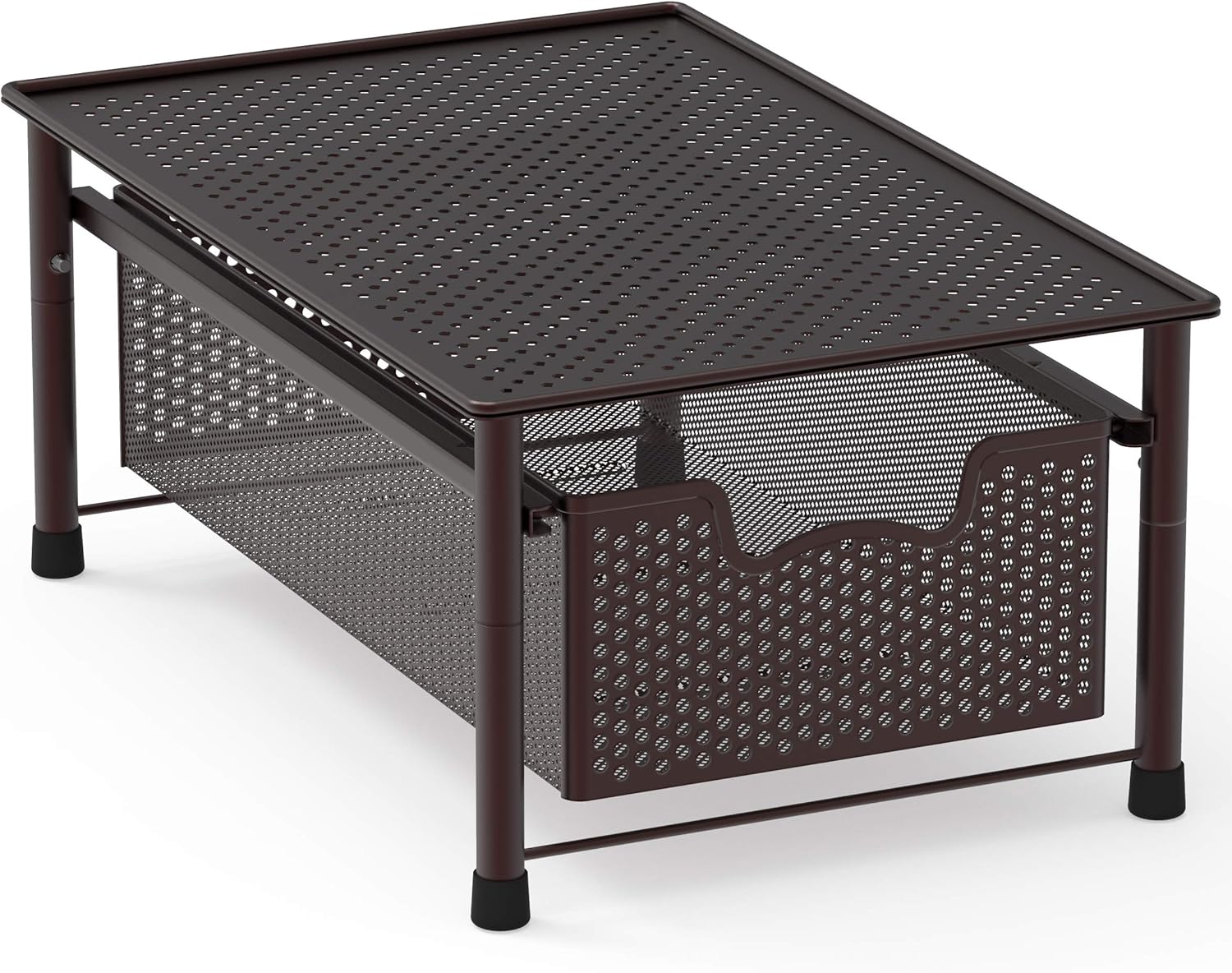 Simple Houseware Stackable Cabinet Basket Drawer Organizer, Bronze
