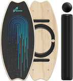 Sportneer Balance Board - 7 Modes Wobble Board with Adjustable Stoppers - Exercise Balancing Stability Trainer for Improve Balance, Surf Trainer & Physical Therapy - Roller and 2.8'' Ball Included