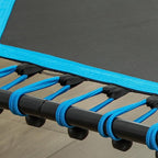 Soozier 45" Rebounder Trampoline for Adults, Mini Trampoline Indoor with Colorful LED Lights and Adjustable Handle, Quiet and Safe Bungee Rebounder