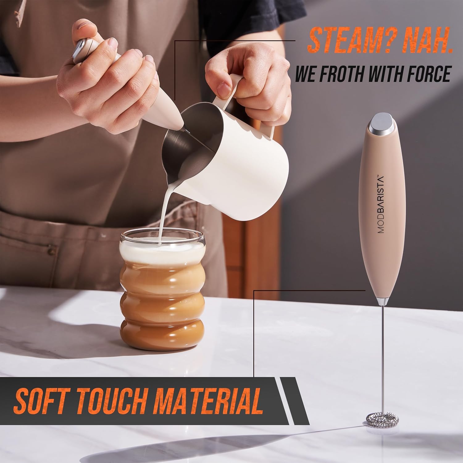 54mm Bottomless Portafilter-Tamper-Milk Frother-WDT Tool-Breville-Rosewood -Barista Coffee Espresso machine Accessories-Premium-Gift for Coffee Lovers MODBARISTA Premium Barista 4-IN-1 kit