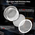 IKAPE 58mm Bottomless Naked Portafilter, Coffee Portafilter with Black Silicone Handle, Fits E61, Flair 58, ECM, Rocket, Sanremo, Synesso, Slayer, VBM Machines, with 18g Capacity Filter Basket