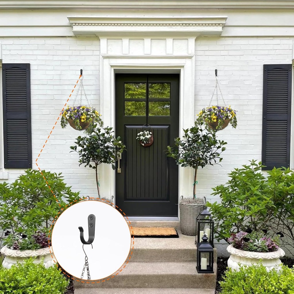 20PCS Heavy Duty Metal Coat Hooks for Wall, Single Prong Hanging Hooks with 40 Screws for Towels, Backpacks, Hats & Dog Leashes