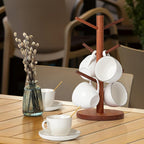 MyLifeUNIT Mug Holder Tree, Coffee Cup Holder with 6 Hooks (Reddish Brown)