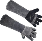 Long Welding Gloves 23.6 Inches 932℉,Heat/Fire Resistant Leather For Mig, Tig, Stick, Forge, BBQ, Grill, Fireplace