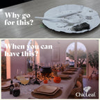 Chic Leaf Palm Leaf Compostable Plates - 6" Square, Pack of 50 - Disposable Dinnerware - Rustic Bamboo Appetizer Plates - Charcuterie Boards & Biodegradable Serviceware