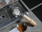 Bottomless Portafilter 54mm Breville Compatible Maple Handle & Naked 18-21 Gram Filter Basket, Fits Barista Express, Pro, Touch, Bambino, Infuser, Duo Temp Pro