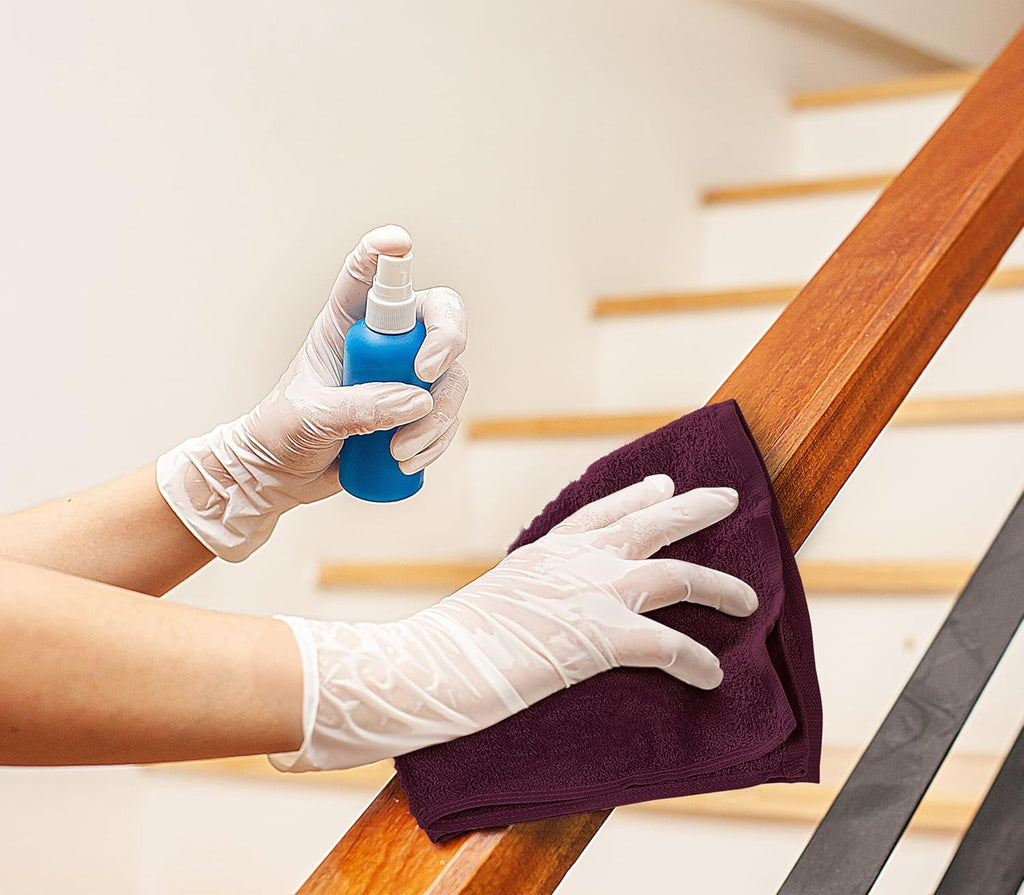 Utopia Towels Kitchen Bar Mops, Pack of 12, 16 by 19 Inches, 100% Cotton Super Absorbent Burgundy Towels, Multi-Purpose Cleaning Towels for Home and Kitchen Bars