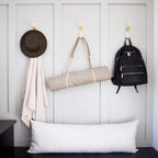 Plywood Wall Hooks Set of 4 Wood Coat Rack Hanging Clothes Hats Robes Towels (Maple)