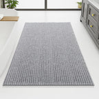 Arotive Luxury Chenille Bathroom Rug Mat, Extra Soft Thick Absorbent Shaggy Bath Rugs, Non-Slip Machine Wash Dry, Plush Bath Mats for Bathroom, Shower and Tub, 70x46, Light Grey