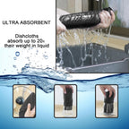 kimteny 13x28 Inches Kitchen Cloth Dish Towels, 400 GSM Premium Dishcloths, Super Absorbent Coral Velvet Microfiber Cleaning Cloths, Fast Drying Rags for Washing Dishes (8 Pack, Dark Grey)