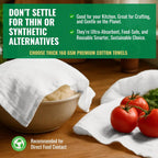 Flour Sack Towels | Tea Towel for Crafts| Kitchen Dish | Cotton Blank Towel for Embroidery| Baking Bread Proofing Linen Cover| Thick Absorbent Quick Dry| 7 Pack 33"x38" White