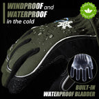 HANDLANDY Winter Insulated Work Gloves, 3M Thinsulate Thermal Water-Resistant Gloves for Men Women Touch Screen, Warm Ski Snowboard Cold Weather Gloves (Army Green, Large)