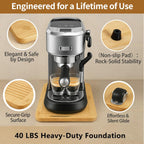 Bamboo Appliance Slider|13"D x 16"W Sliding Tray for Coffee Maker on Countertop|Heavy-Duty Coffee Pot Slider Tray & Kitchen Caddy for KitchenAid Mixer, Air Fryer