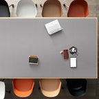 Light Gray Plastic Table Cover Protector, 36" x 72" Waterproof Easy Flat PVC Desk Pad Mat, 1.5mm Thick Rectangle Vinyl Table Top Protector for Dining Room Table, Office, Dresser