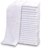 GOLD TEXTILES New Cotton Blend White Restaurant Bar Mops Kitchen Towels (12, White)