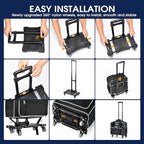 CAB55 2 Ball Bowling Bag with 4 Wheels, Double Bowling Ball Bag with Separate Shoe Compartment, (Up To US Men Size 16), and Multiple Multifunctional Accessory Pockets
