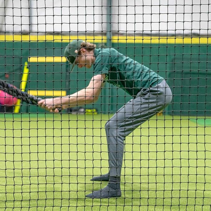Fortress Baseball Batting Cage Nets | Heavy-Duty HDPP Fully Enclosed Baseball & Softball Cage Netting [14 Sizes & 3 Grade Options] – NET ONLY