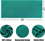 Kitinjoy 100% Cotton Waffle Weave Kitchen Towels, 4-Pack Super Soft and Absorbent Dish Towels for Drying Dishes, Kitchen Hand Towels, 13 in x 28 in, Teal