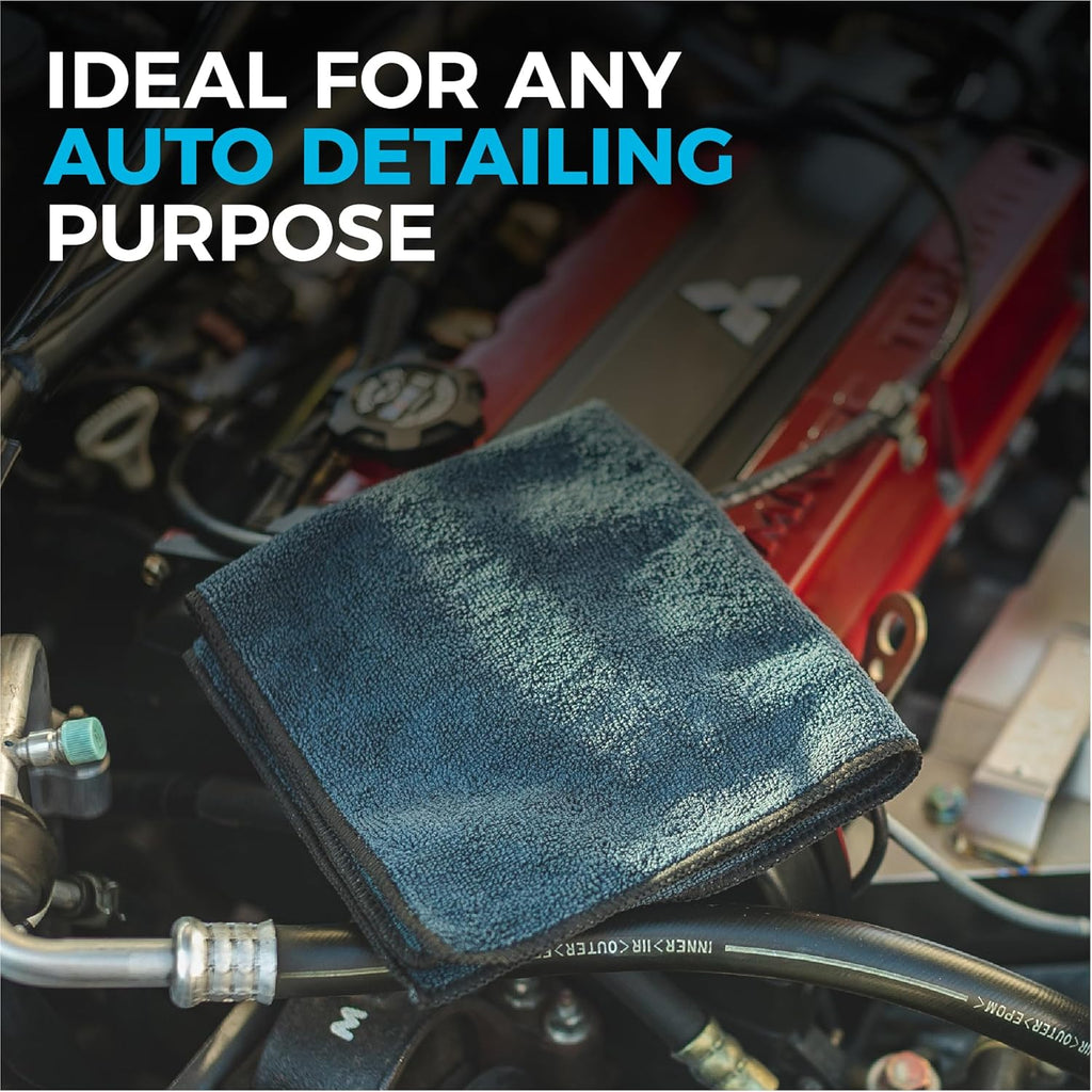 The Rag Company - All-Purpose Microfiber Terry Cleaning Towels - Commercial Grade, Highly Absorbent, Lint-Free, Streak-Free, Kitchens, Bathrooms, Offices, 300gsm, 14in x 14in, White (12-Pack)