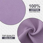 Kitinjoy 100% Cotton Kitchen Dish Cloths, 6 Pack Waffle Weave Ultra Soft Absorbent Dish Towels for Drying Dishes Quick Drying Kitchen Towels Dish Rags, 12 X 12 Inches, Lavender