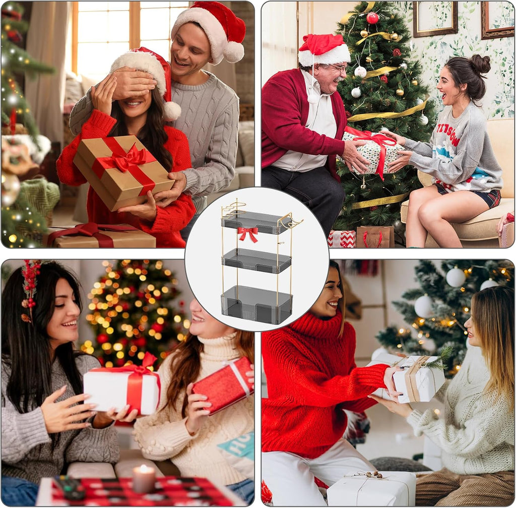 YCIA&DONE Bathroom Counter Organizer, Large Makeup Organizer Countertop, Shelf Storage, Vanity Tray, Easily Assemble for Bathroom Organizers and Storage, Undersink, Cabinet, 3 Tiers Grey