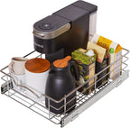 HOLDN’ STORAGE Heavy-Duty Premium Collection Pull Out Cabinet Organizer, Cabinet Drawer Slide Outs, Lifetime Limited Warranty - Basket Size 14" W x 21" D x 5" H, Anti-Rust Chrome Finish