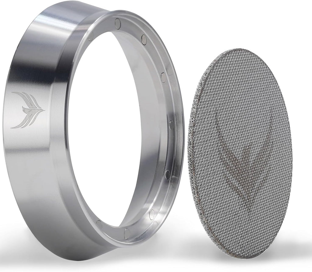 58mm Rocket Accessories Kit – E61 Bottomless Portafilter, Espresso Tamper, Distributor, Tamping Station, Puck Screen & Funnel Premium Walnut Espresso Tools Barista Kit