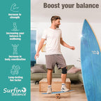 Board - unique board incl. corc roller, corc hemisphere and balance ball - surf balance board - balance training - balance board kids - balance board wood