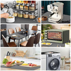 Ewen 31.6x23.5in Heat Resistant Mats for Countertop, 2mm Thick Extra Large Silicone Countertop Protector Mat for Baking Appliances Air Fryer Coffee Maker Kitchen Table Workbench Art Crafts Pad Gray