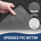 Arotive Luxury Chenille Bathroom Rug Mat, Extra Soft Thick Absorbent Shaggy Bath Rugs, Non-Slip Machine Wash Dry, Plush Bath Mats for Bathroom, Shower and Tub, 45x27, Dark Grey