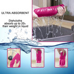 kimteny 13x28 Inches Kitchen Cloth Dish Towels, 400 GSM Premium Dishcloths, Super Absorbent Coral Velvet Microfiber Cleaning Cloths, Fast Drying Rags for Washing Dishes (8 Pack, Rose Red)