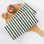 Homaxy Kitchen Towels(24 Pack, 10 x 20 inches), Ultra Soft and Absorbent Dish Towels, Reusable Fast Drying Microfiber Cleaning Cloth, Coral Velvet Wave Design No-lint, Grass Green