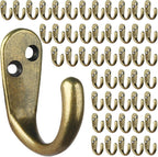 IBosins 50PCS Coat Hooks Wall Mounted Single Prong Robe Hook for Hanging Towel Hooks with 100 Screws for Cup, Mug, Bags, Hat, Cap, Scarf, Pet leashes