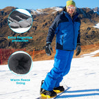 HANDLANDY Waterproof Insulated Work Gloves, 3M Thinsulate Thermal Winter Gloves for Men Women Touch Screen, Warm Ski Snowboard Cold Weather Gloves (Large, Blue)