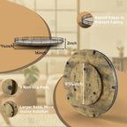 Lazy Susan Turntable Organizer for Table Top, 16’’ Round Wooden Lazy Susan for Cabinet Kitchen Countertop Pantry Dining Coffee Table for Condiments Spices, Rustic Bathroom Vanity Tray for Soap Candle