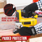 HANDLANDY Work Gloves for Men & Women, Utility Mechanic Working Gloves Touch Screen, Flexible Yard Work Gloves