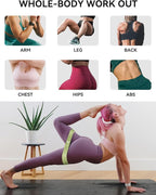 Fabric Resistance Bands for Women – 5 Level Exercise Bands Resistance Set, Resistance Bands for Working Out with Handles, Workout Bands Resistance for Women, Yoga, Pilates, Glutes, Legs,Vigor Yellow
