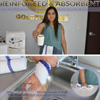 New Cotton Blend White Restaurant Bar Mops Kitchen Towels (36, Gold Stripe)