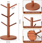 MyLifeUNIT Mug Holder Tree, Coffee Cup Holder with 6 Hooks (Reddish Brown)