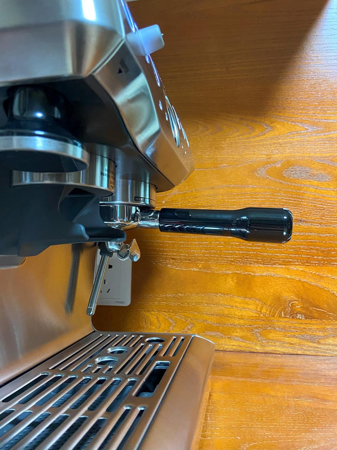 54mm Double Spout Portafilter - Compatible with Breville Barista Express, Bambino, Infuser, Duo Espresso Machines - Double Shot Filter Basket - Plastic