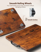 Appliance Slider, Sliding Tray for Coffee Maker, Coffee Pot Slider for Countertop, Kitchen Appliance Rolling Tray with Rubber Wheels (Rustic Brown, Large - Long (12.5” x 16”))