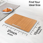 Ibyx Elegant Sliding Tray for Your Coffee Maker & Heavy Kitchen Appliances - Sturdy, Slides Easily from Under The Cabinet (Natural, 21" W x 15" D)