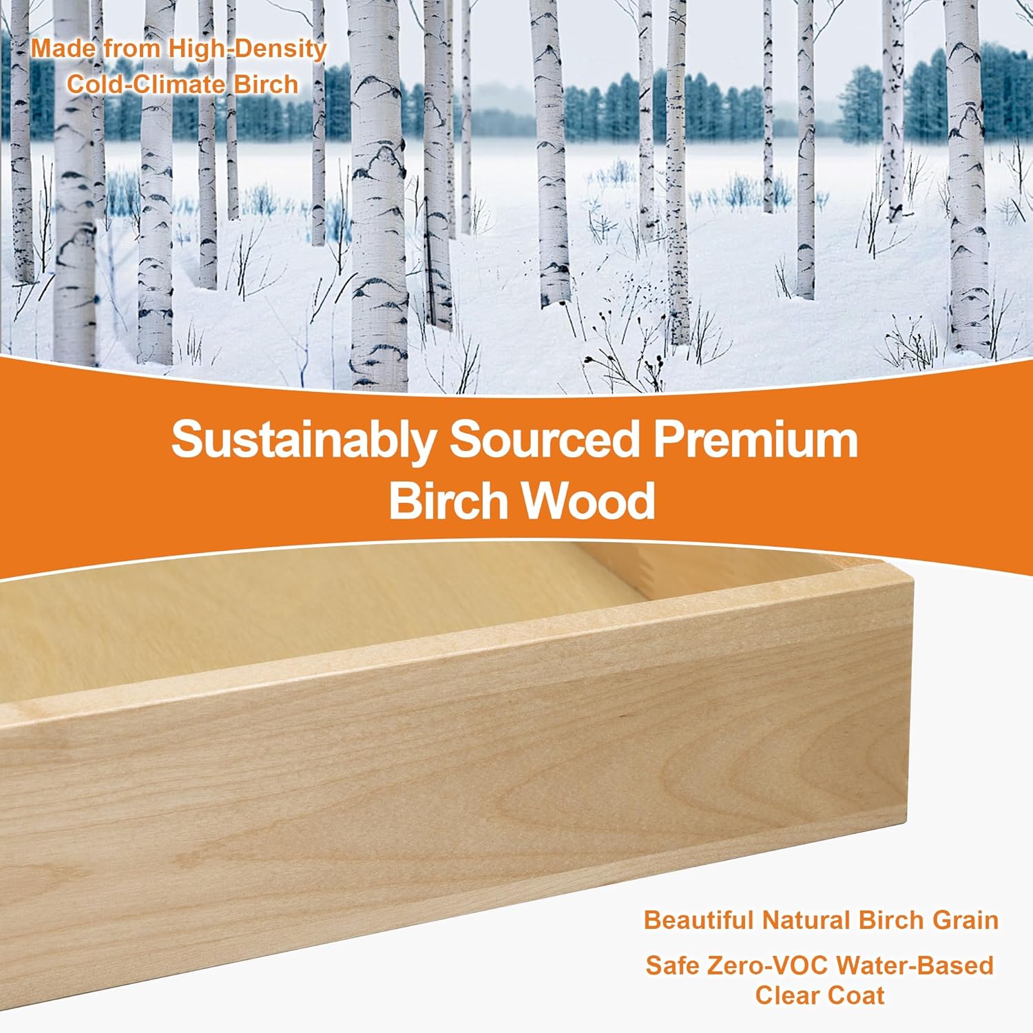 ALINE FURNITURE Pull Out Drawers for Cabinets Birch Wood, 18" W X 21" D Soft Close Slide Out Shelves for Kitchen Cabinets, Pullout Drawer for Pantry Cabinet Organizer