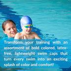 Sporti Silicone Swim Cap for Kids, Unisex Youth Swimming Cap, Protection Bathing Caps for Your Children, Aged 2-10