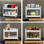 2-Tier Cup Drying Rack & Coffee Bar Accessories with Drying Tray, Coffe Mug Holder Rack for Countertop - Baby Bottle Organizer, Sippy Cup Storage, Tea holder & Glass Cup Organizer