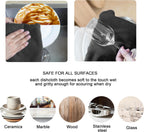 kimteny 13x28 Inches Kitchen Cloth Dish Towels, 400 GSM Premium Dishcloths, Super Absorbent Coral Velvet Microfiber Cleaning Cloths, Fast Drying Rags for Washing Dishes (12 Pack, Dark Grey)