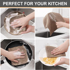 Kitinjoy 100% Cotton Kitchen Dish Cloths, 8 Pack Waffle Weave Ultra Soft Absorbent Towels for Drying Dishes, Quick Drying Kitchen Rags, 12 X 12 Inches, Tan