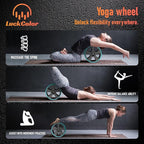 Back Roller, Back Wheel Targeted Back Pain Relief, Yoga Wheel Muscle Massage, Foam Roller for Trigger Point Therapy Physical, Stretching & Exercise, 880lbs Capacity, 10 Inch (Acid Blue+Grey)