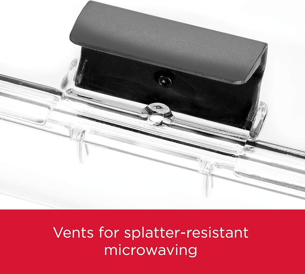 Rubbermaid Brilliance BPA-Free 3 Set Food Storage Containers with Lids, Removable Trays, Airtight, Leak-Proof, Ideal for Meal Prep, Lunch, and Leftovers